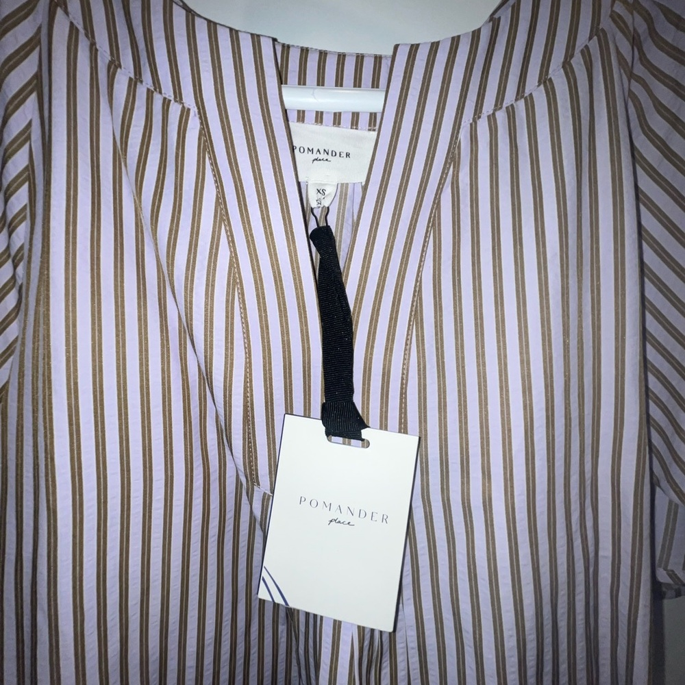 NWT Pomander Place/ Tuckernuck Striped seersucker Finley Flutter Sleeve dress - Picture 4 of 5